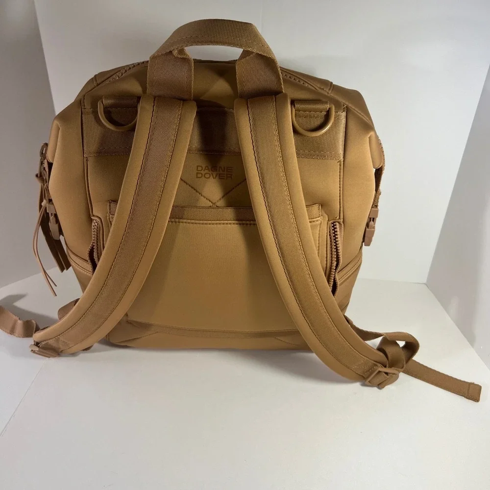 Dagne Dover Indi Neoprene Diaper Bag Backpack Camel Laptop Travel Bag Dust Bag